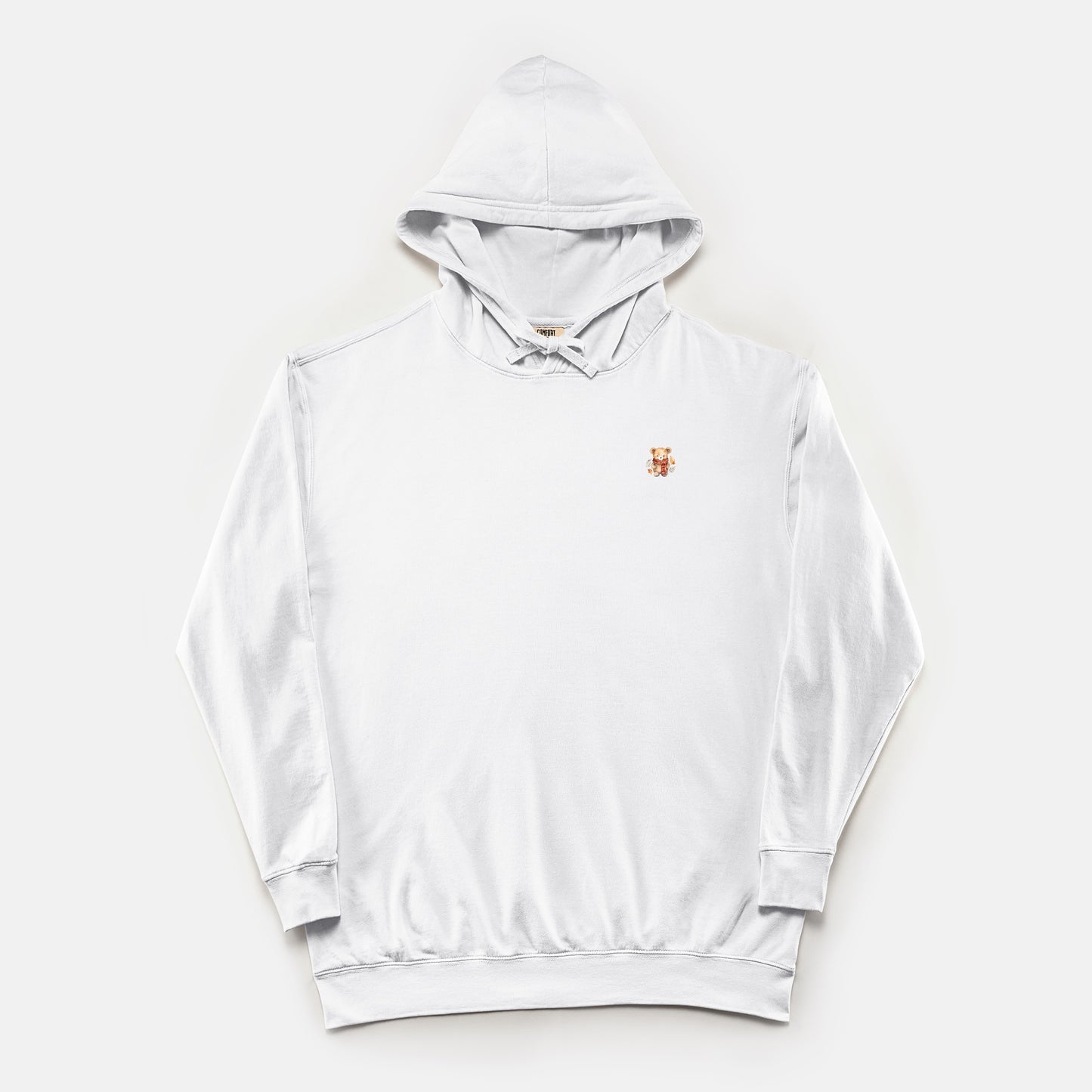 Bear Hug lightweight hoodie (with front/back design) (3+ avail. colors)