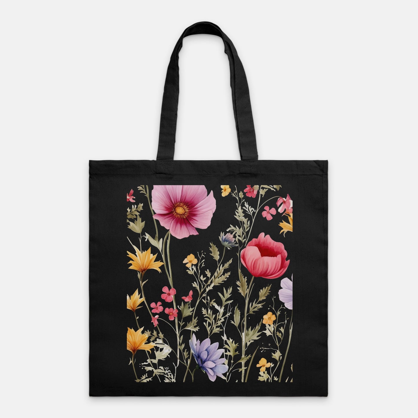 Wild Floral Tote Bag Lightweight ( available 9+ colors)