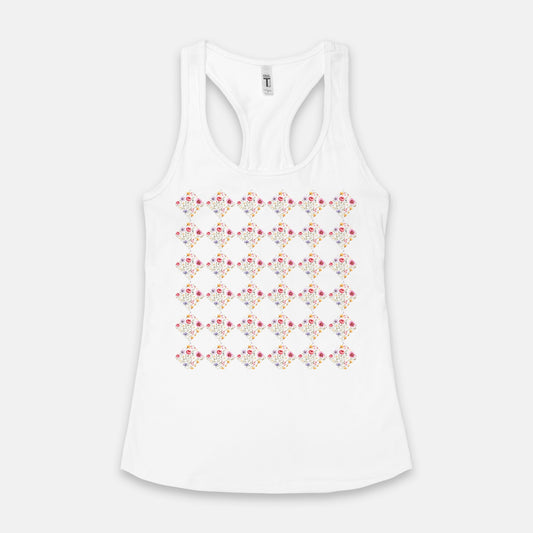 Wild Floral Racerback Tank (available 5+ colors)