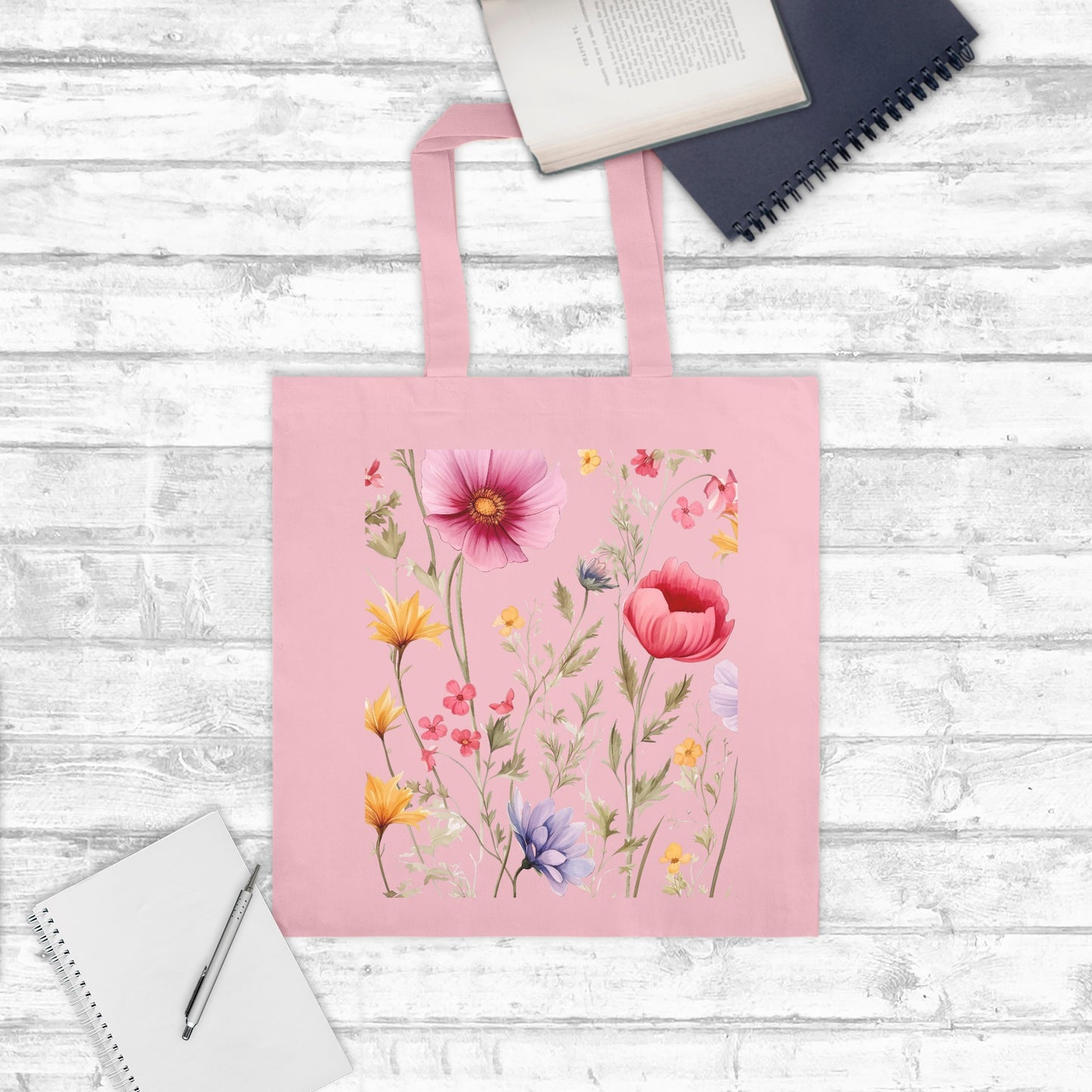Wild Floral Tote Bag Lightweight ( available 9+ colors)