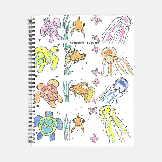 Sealife Notebook Softcover Spiral 8.5 x 11