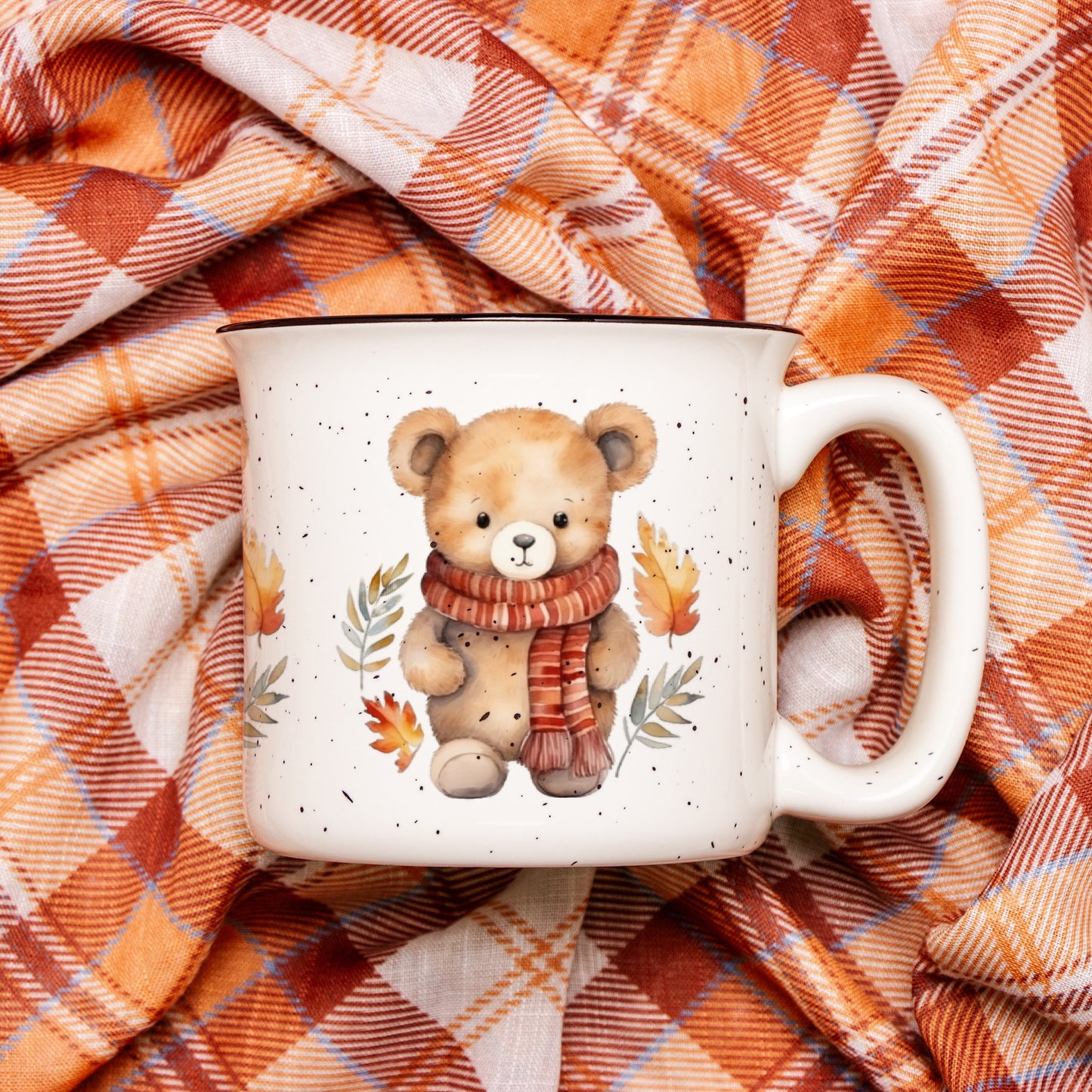 Bear Hug Ceramic Camp Mug Speckled