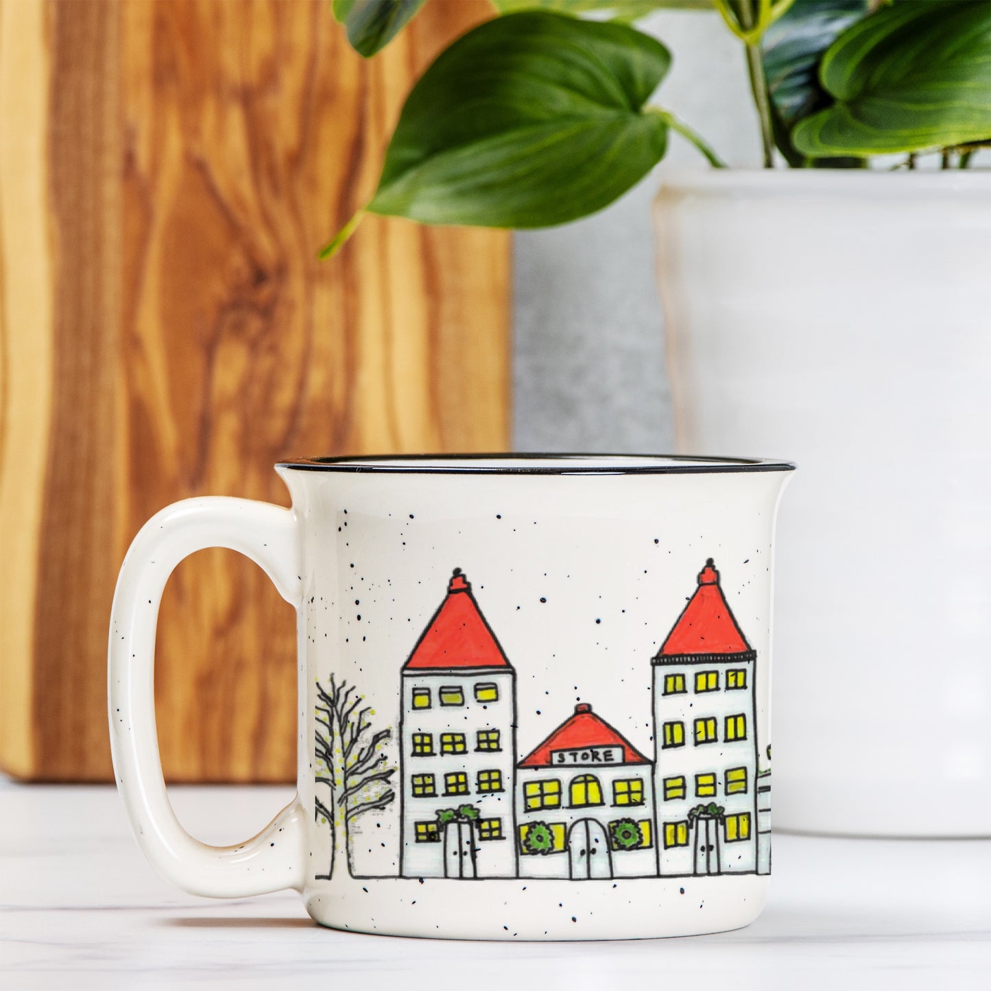 Holiday City Speckled Cream Camp Cup