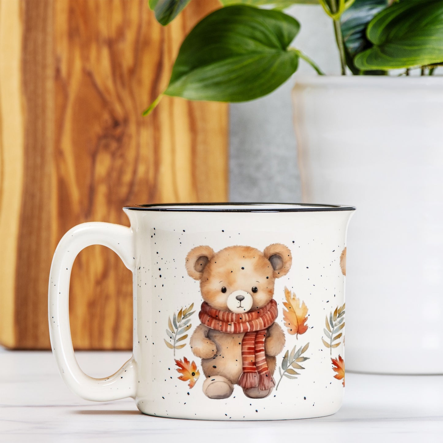 Bear Hug Ceramic Camp Mug Speckled