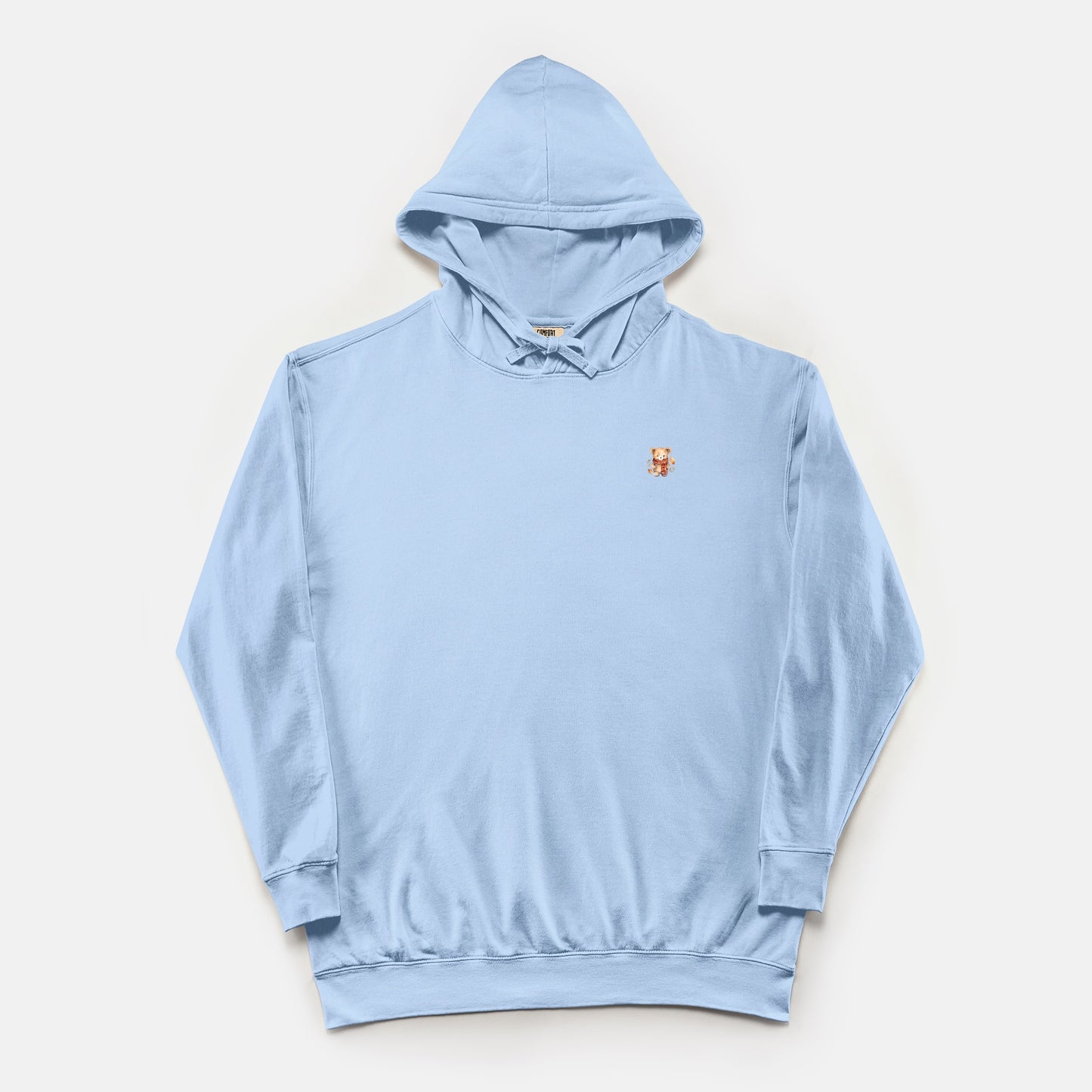 Bear Hug lightweight hoodie (with front/back design) (3+ avail. colors)