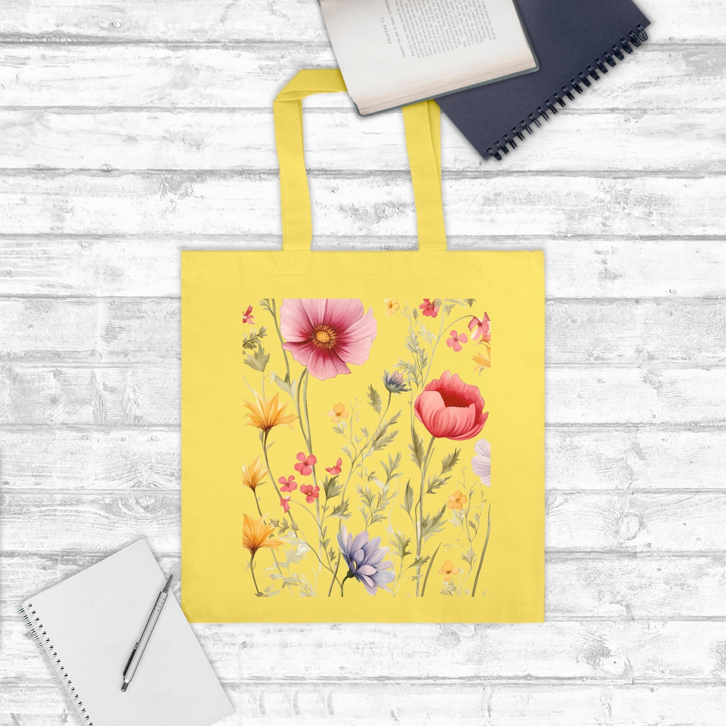 Wild Floral Tote Bag Lightweight ( available 9+ colors)