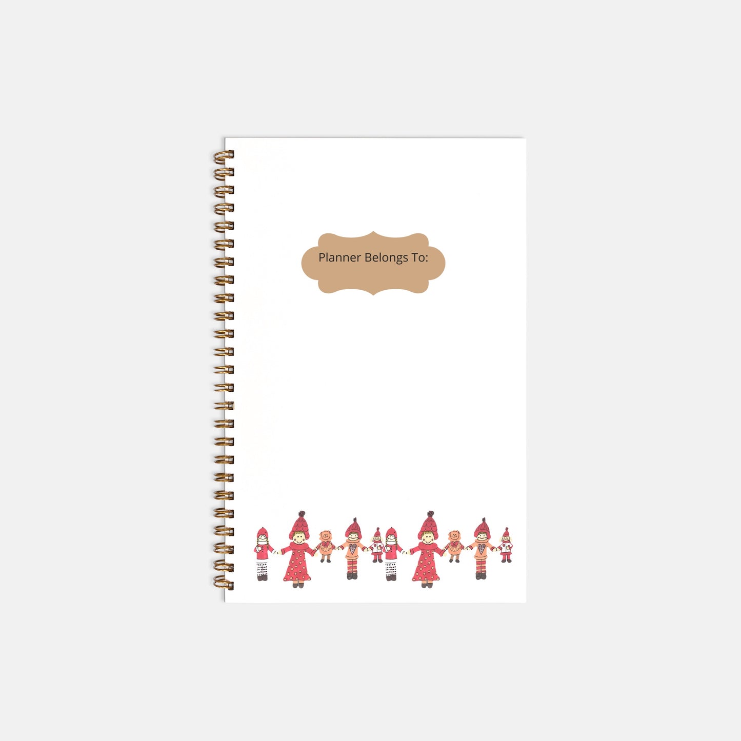 Holiday Planner Hardcover Spiral 5.5 x 8.5