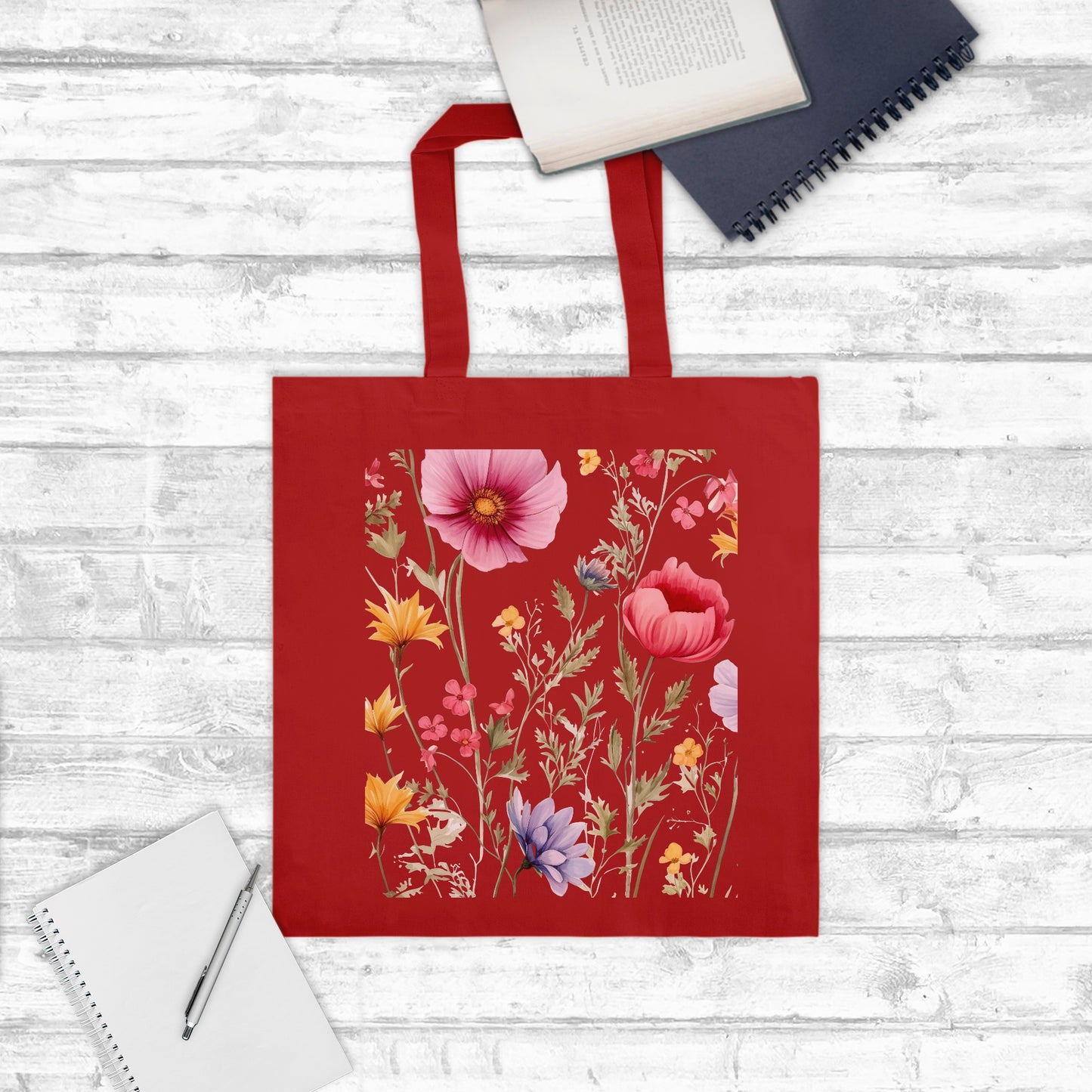 Wild Floral Tote Bag Lightweight ( available 9+ colors)
