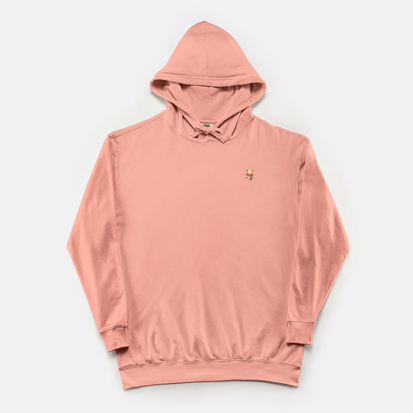 Bear Hug lightweight hoodie (with front/back design) (3+ avail. colors)