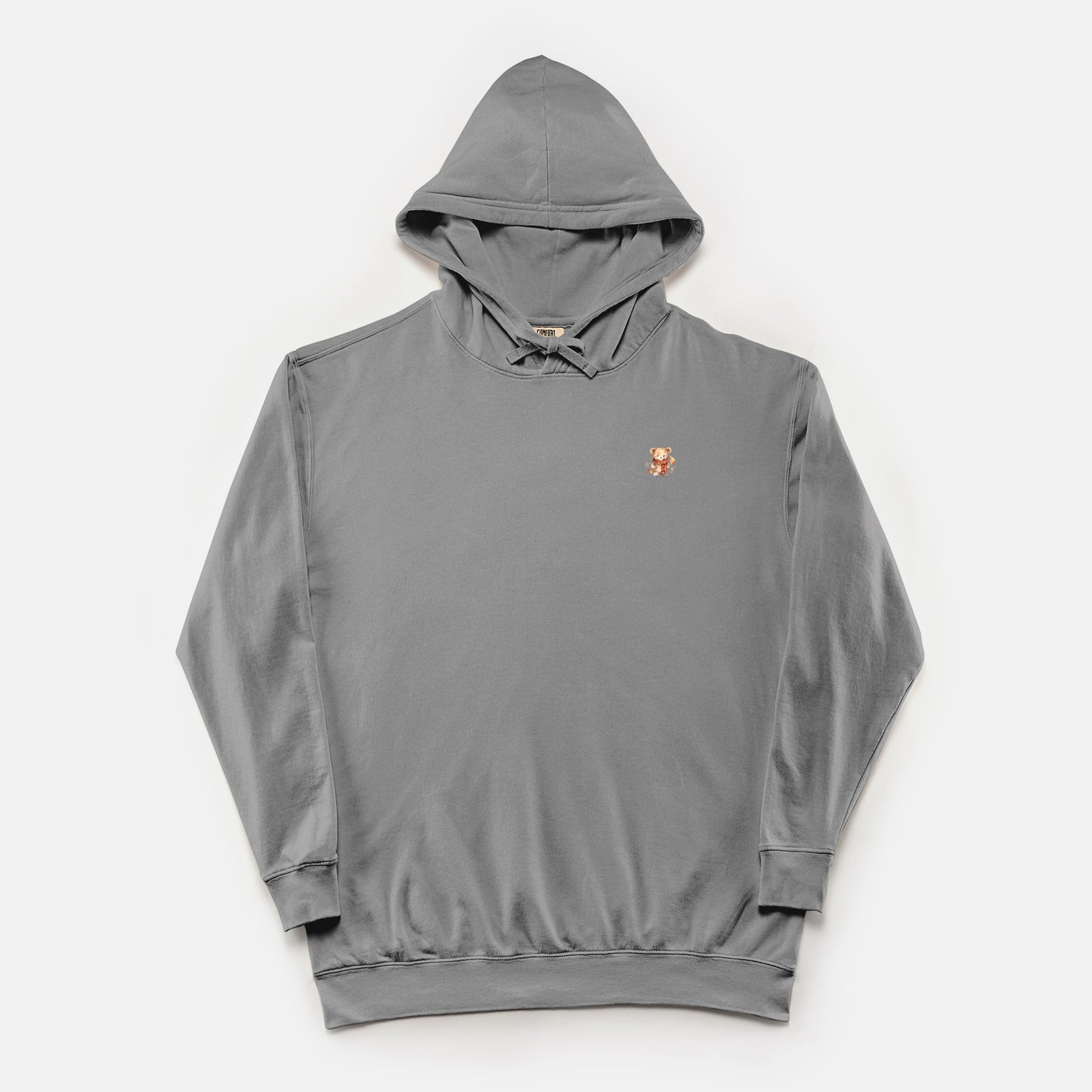 Bear Hug lightweight hoodie (with front/back design) (3+ avail. colors)