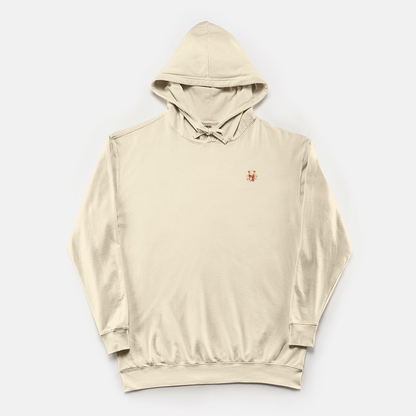 Bear Hug lightweight hoodie (with front/back design) (3+ avail. colors)