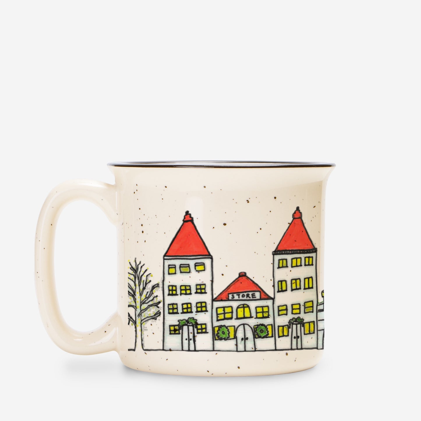 Holiday City Speckled Cream Camp Cup