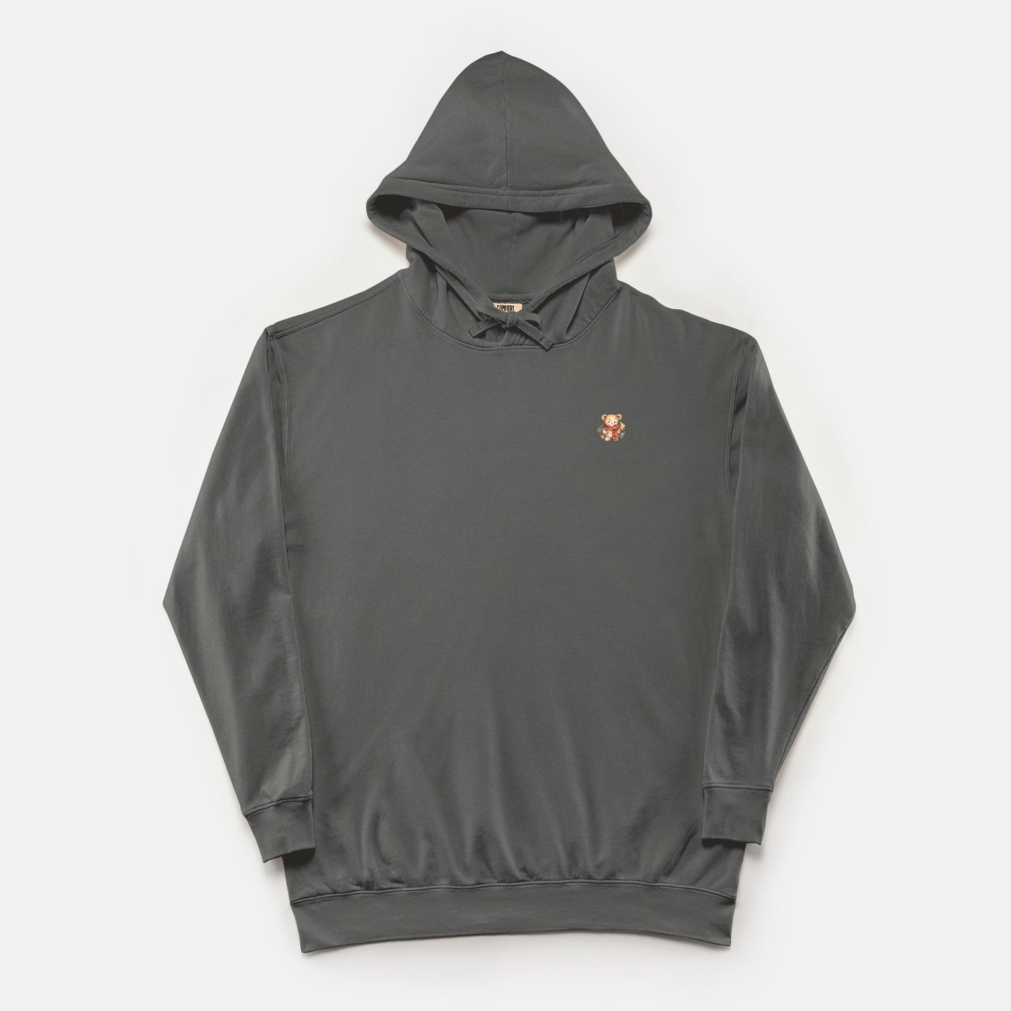Bear Hug lightweight hoodie (with front/back design) (3+ avail. colors)