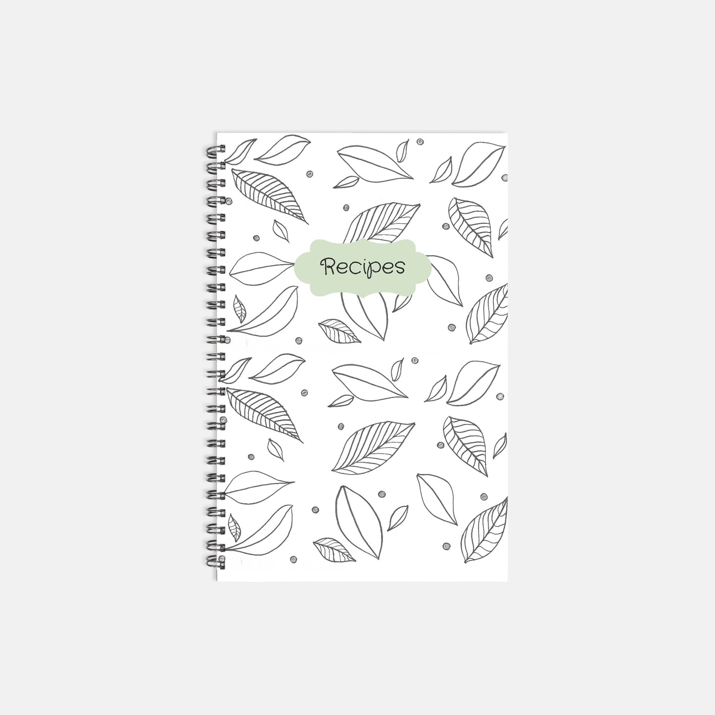 Leaves Recipe Softcover Spiral Book 5.5 x 8.5