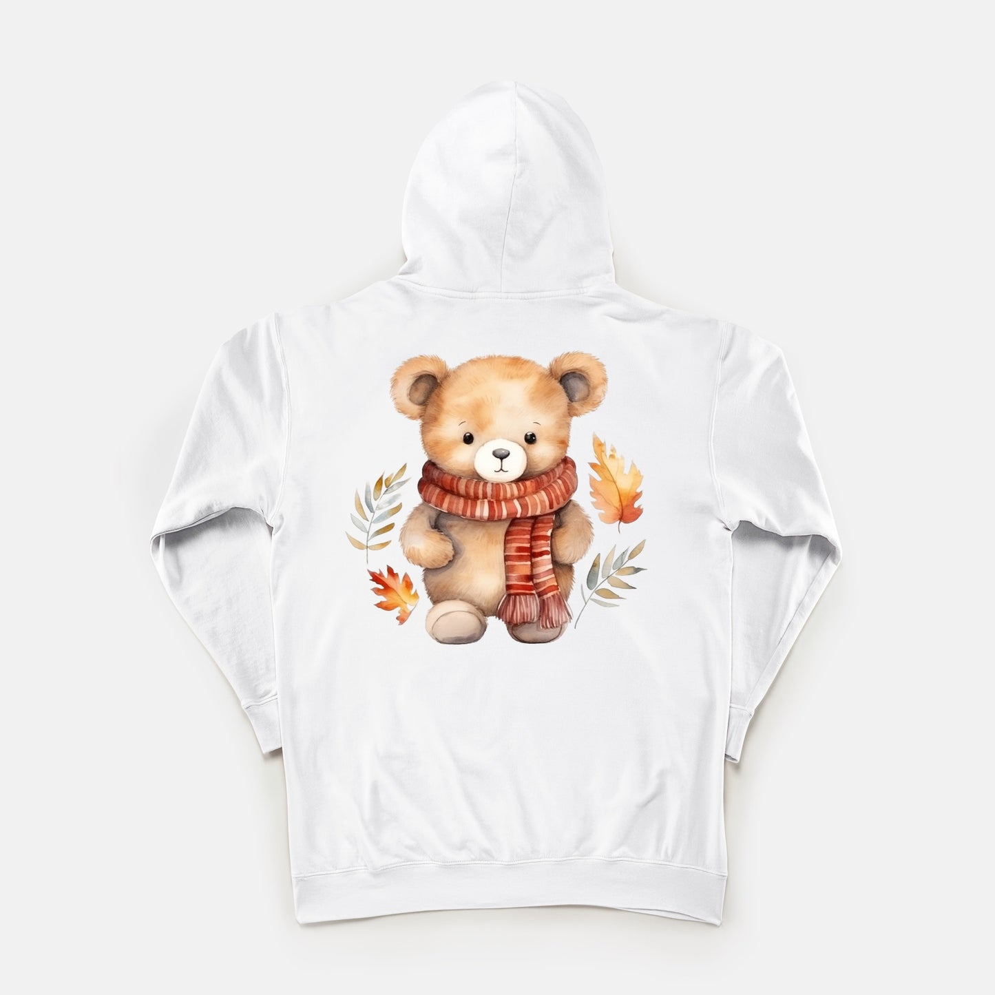 Bear Hug lightweight hoodie (with front/back design) (3+ avail. colors)