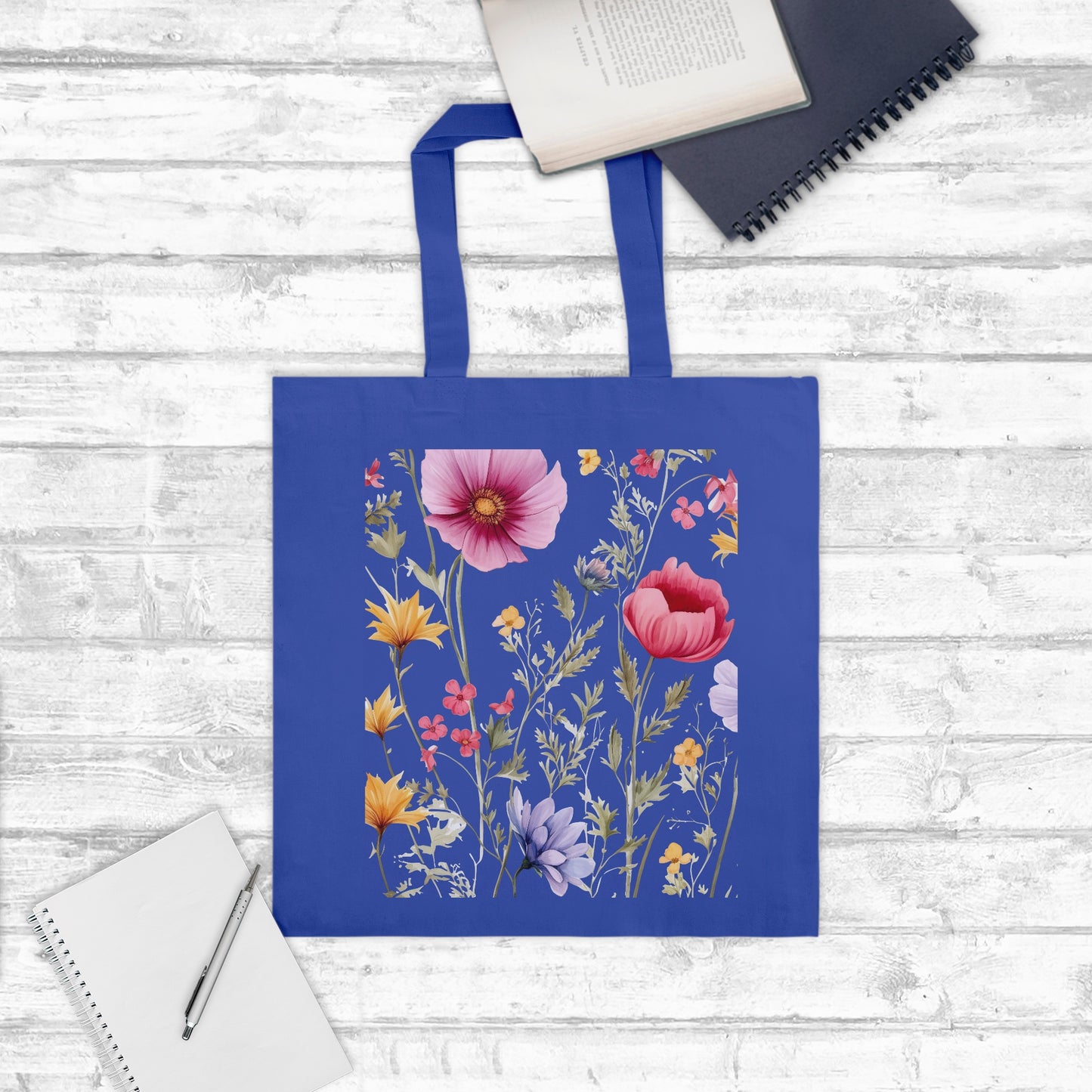 Wild Floral Tote Bag Lightweight ( available 9+ colors)