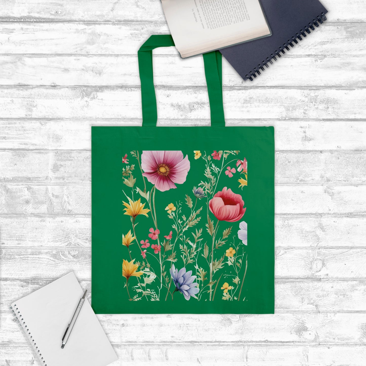 Wild Floral Tote Bag Lightweight ( available 9+ colors)
