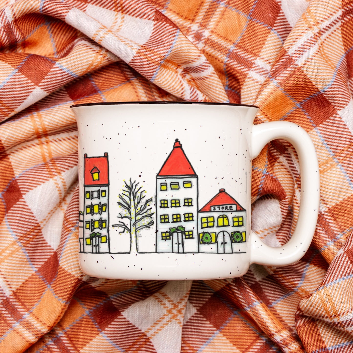 Holiday City Speckled Cream Camp Cup